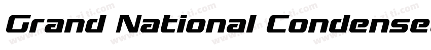 Grand National Condensed Italic Con字体转换